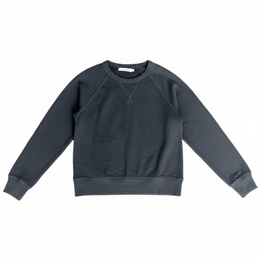 American Eagle AE 77 Charcoal Distressed Crewneck Sweatshirt Size‎ S NWOT